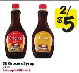 Winn Dixie Se grocers syrrup offer