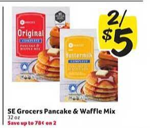 Winn Dixie Se grocers pancake & waffle mix offer