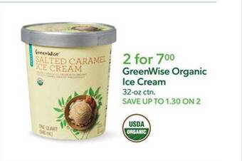 Publix Greenwise organic ice cream offer