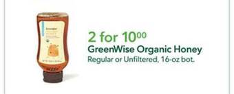 Publix Greenwise organic honey offer