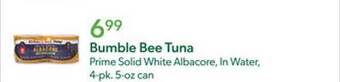 Publix Bumble bee tuna offer