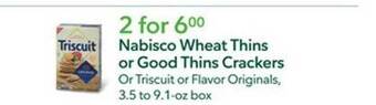 Publix Nabisco wheat thins or good thins crackers offer