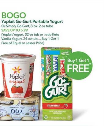 Publix Yoplait go-gurt portable yogurt offer