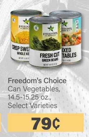 Commissary Freedom's choice offer