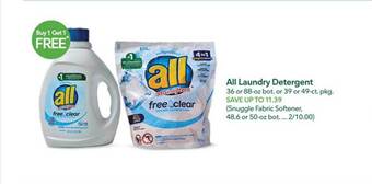 Publix All laundry detergent offer