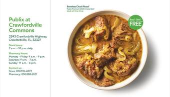 Publix Boneless chuck roast offer