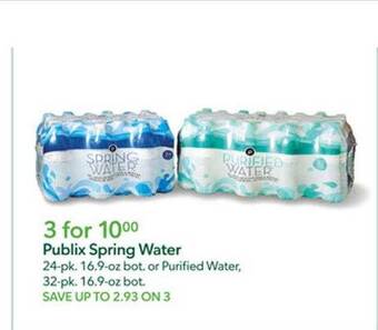 Publix Publix spring water offer