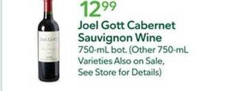 Publix Joel gott cabernet sauvignon wine offer