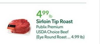 Publix Sirloin tip roast offer
