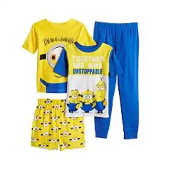 Kohl's Boys 4-10 minions 3 minion world 4-piece cotton tight fit pajama set offer