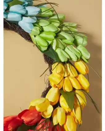 Home Goods 26in artificial tulip wreath offer