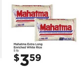 Foods Co Mahatma extra long enriched white rice offer