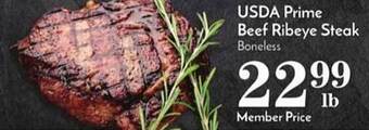 Pavilions Usda prime beef ribeye steak offer