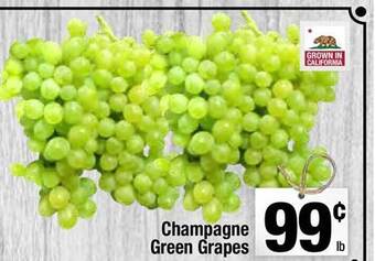 Super King Markets Champagne green grapes offer