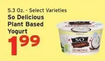 Hannaford So delicious plant based yogurt offer