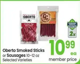 Safeway Oberto smoked sticks or sausages offer