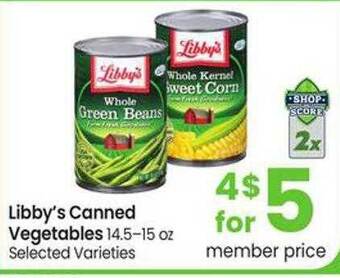 Safeway Libby's canned vegetables offer