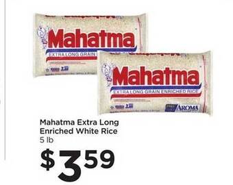 Food 4 Less Mahatma extra long enriched white rice offer