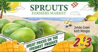 Sprouts Farmers Market Jumbo green keitt mangos offer
