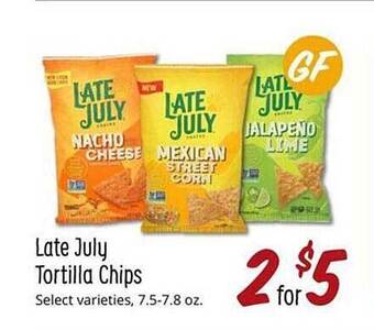 Sprouts Farmers Market Late july tortilla chips offer