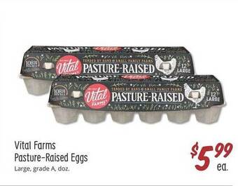 Sprouts Farmers Market Vital farms pastureraised eggs offer