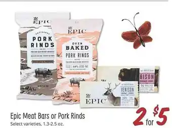 Sprouts Farmers Market Epic meat bars or pork rinds offer