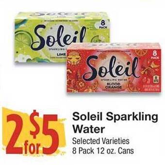 Soleil sparkling water