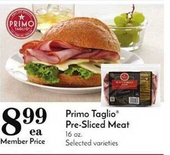 Pavilions Primo taglio pre-sliced meat offer