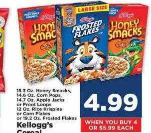 IGA Kellogg's cereal offer