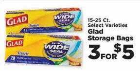 IGA Glad storage bags offer