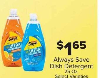 IGA Always save dish detergent offer