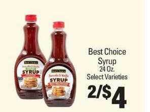 IGA Best choice syrup offer