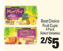 IGA Best choice fruit cups offer