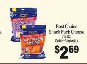 IGA Best choice snack pack cheese offer