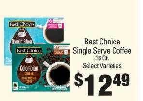 IGA Best choice single serve coffee offer
