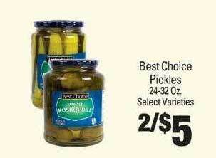 IGA Best choice pickles offer