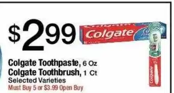 Jons International Colgate toothpaste colgate toothbrush offer
