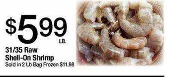 Jons International 31 35 raw shell-on shrimp offer