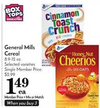 Pavilions General mills cereal offer