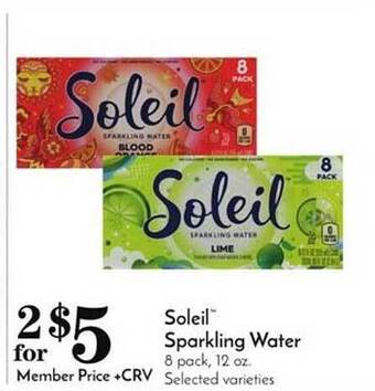 Pavilions Soleil sparkling water offer