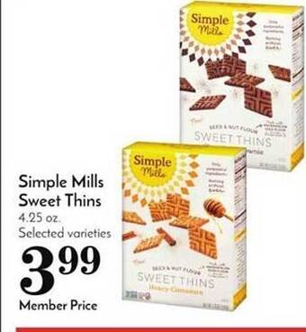 Pavilions Simple mills sweet thins offer