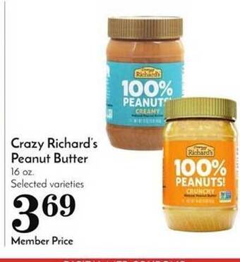 Pavilions Crazy richard's peanut butter offer