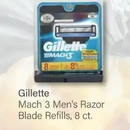 Commissary Gillette mach3 men's razor blade refills 8ct. offer