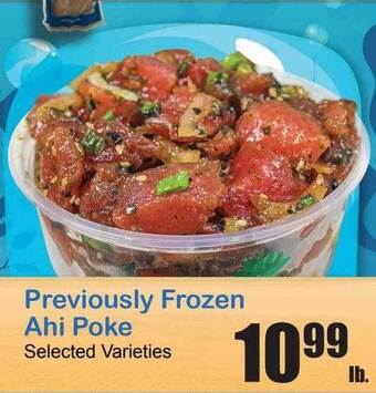 Times Supermarkets Previously frozen ahi poke offer