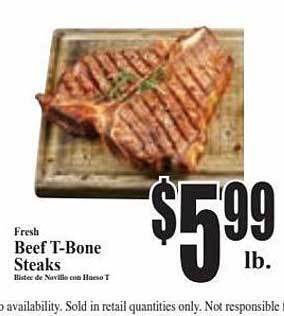 Baja Ranch Beef tbone steaks offer