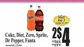 Baja Ranch Coke, diet, zero, sprite, dr pepper, fanta offer