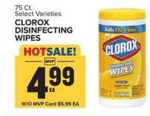Food Lion Clorox disinfecting wipes offer