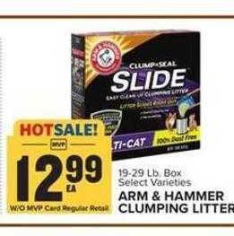 Food Lion Arm & hammer clumping litter offer