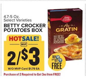Food Lion Betty crocker potatoes box offer