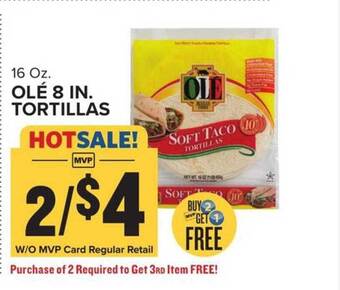 Food Lion Ole 8 in tortillas offer